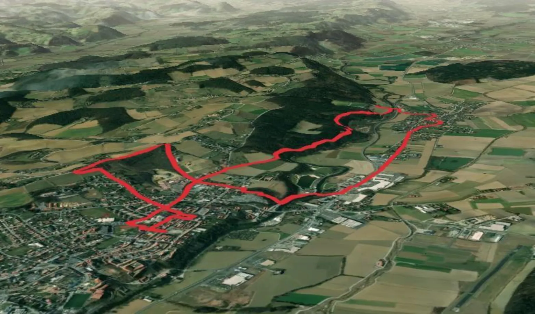 An image depicting the trail Sagenpfad Fürstenfeld and its surrounding area.