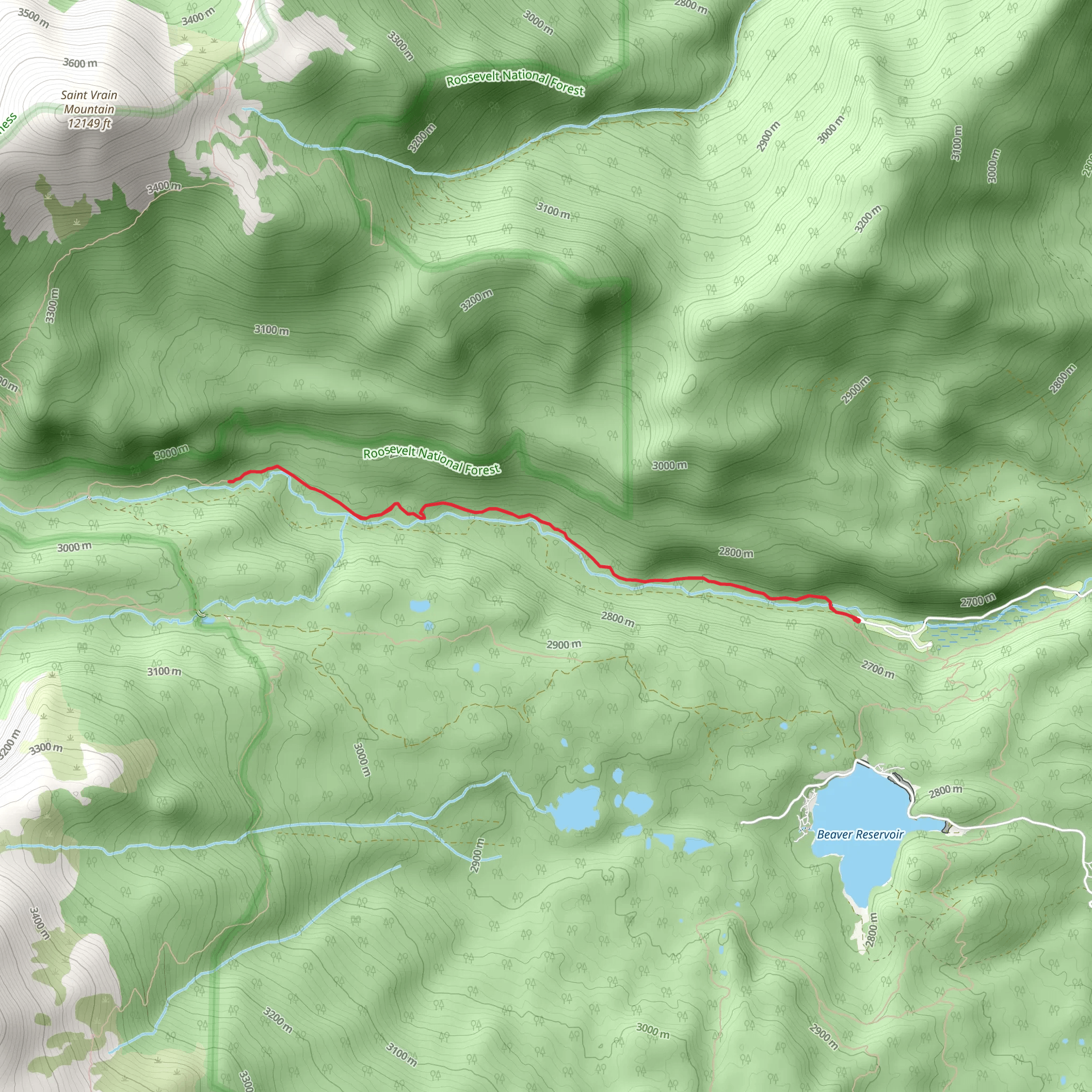 Buchannan Pass Trail mobile static map