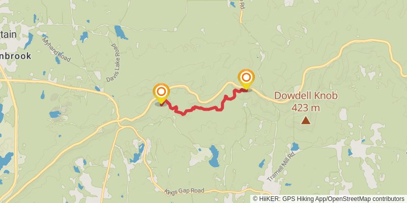 Pine Mountain Trail alt 2 Map