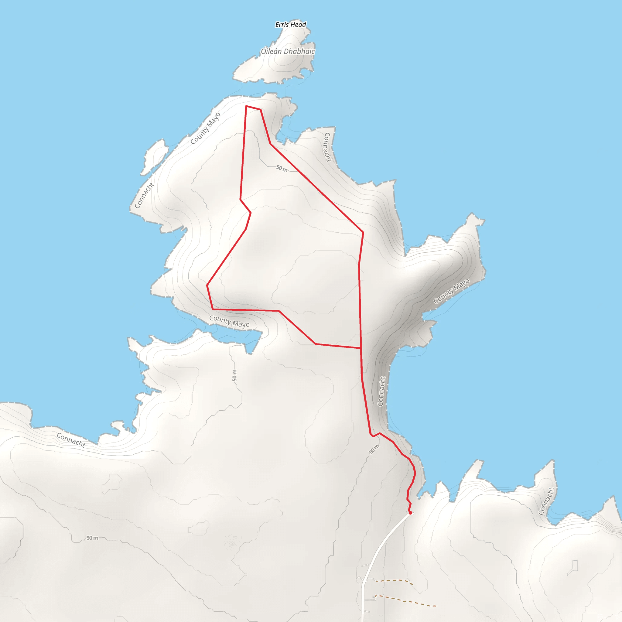 Erris Head Loop mobile static map