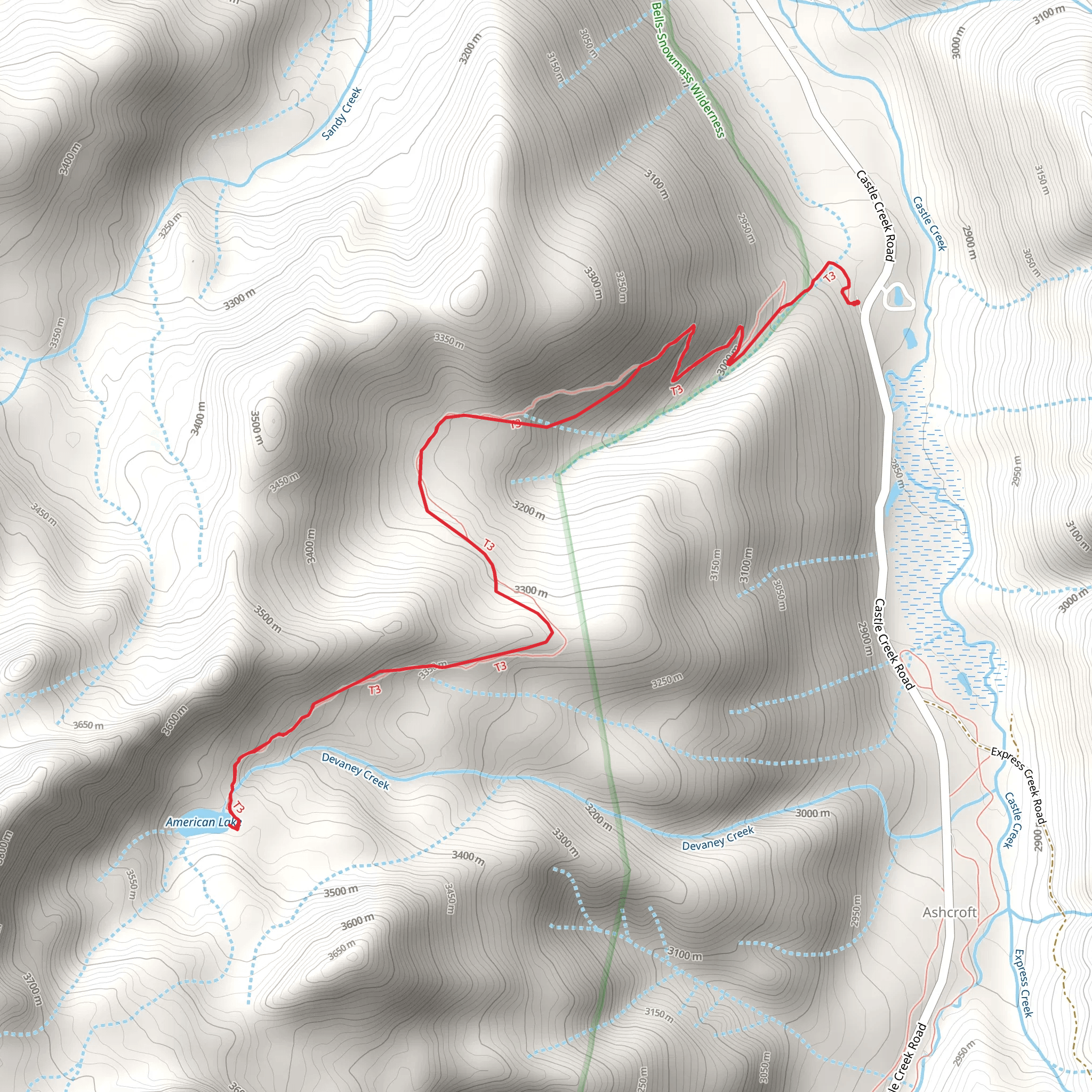 American Lake Trail mobile static map