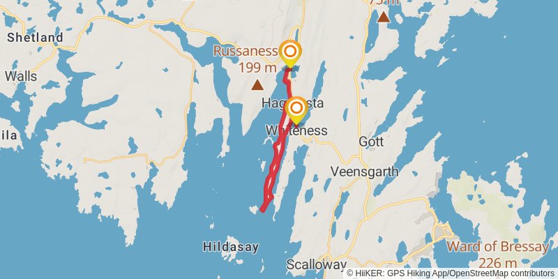 Coastal Walk of Shetland - West stage 44 Map