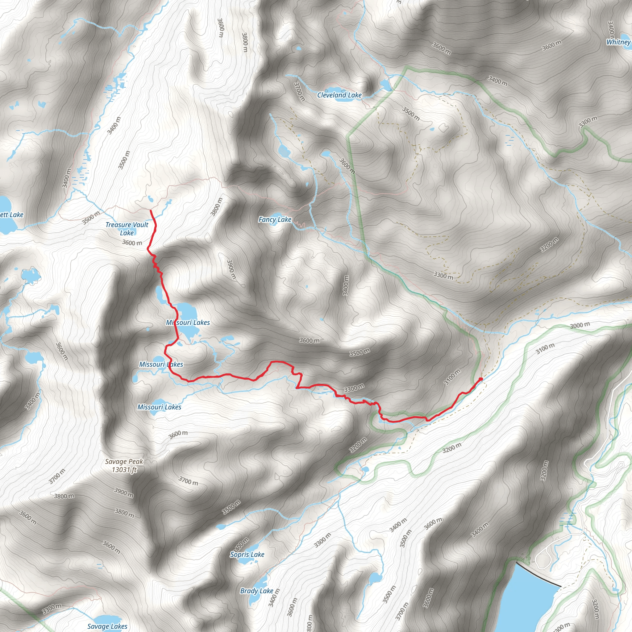 Missouri Lakes Trail mobile static map