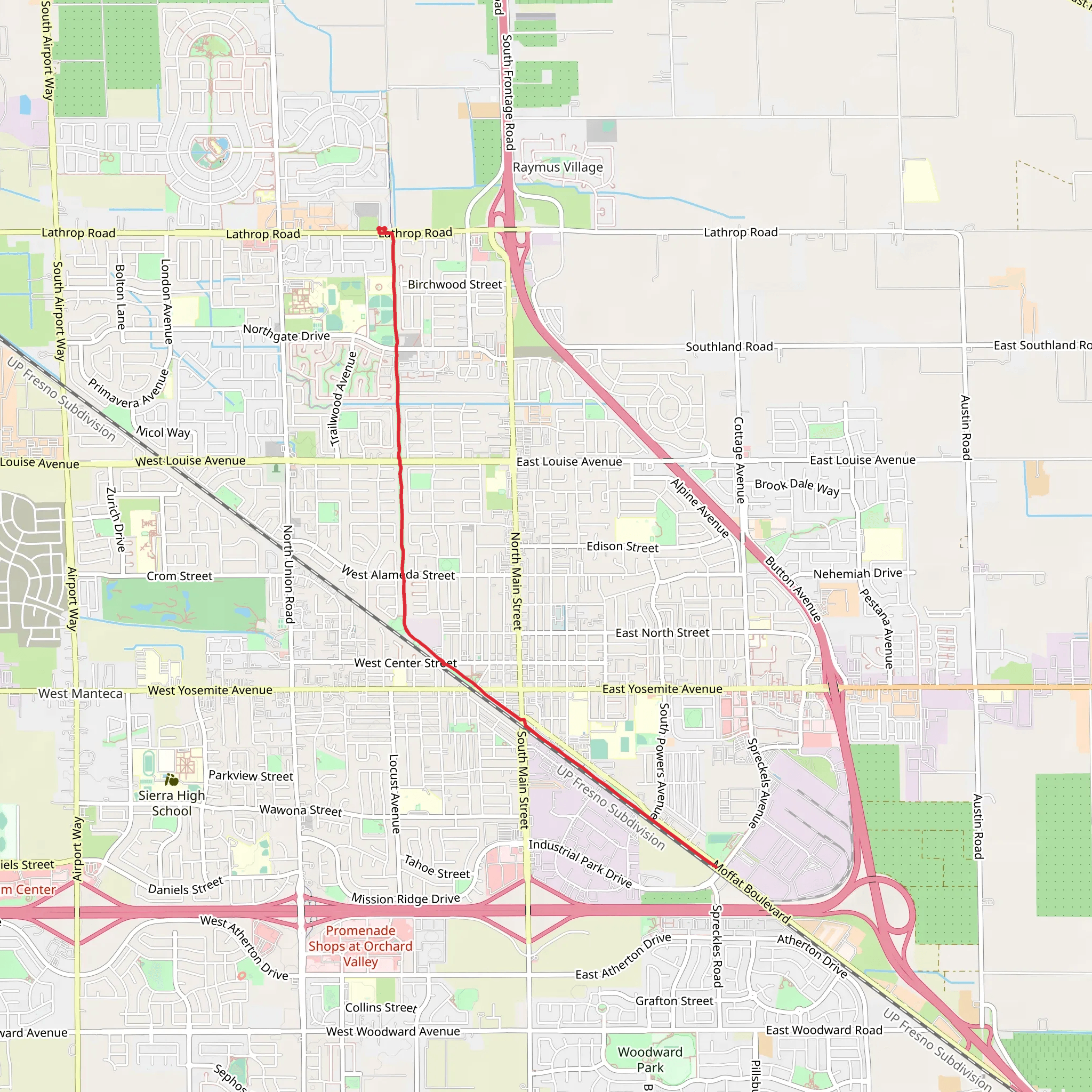 Manteca Tidewater Way mobile static map