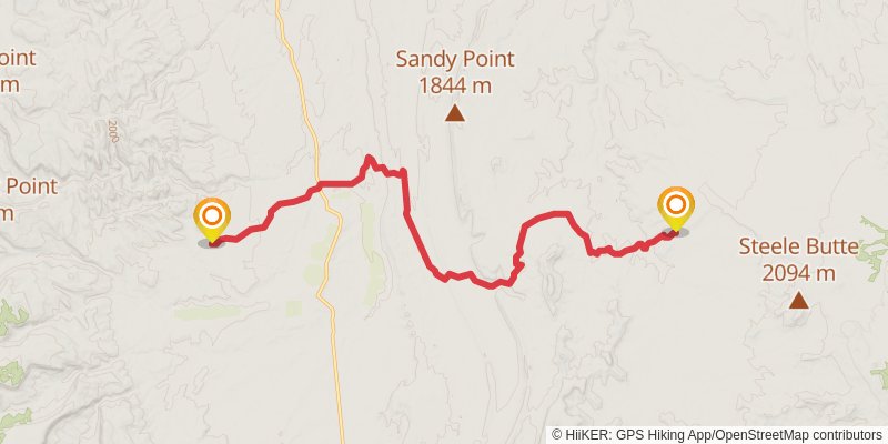 American Discovery Trail - Utah stage 30 Map