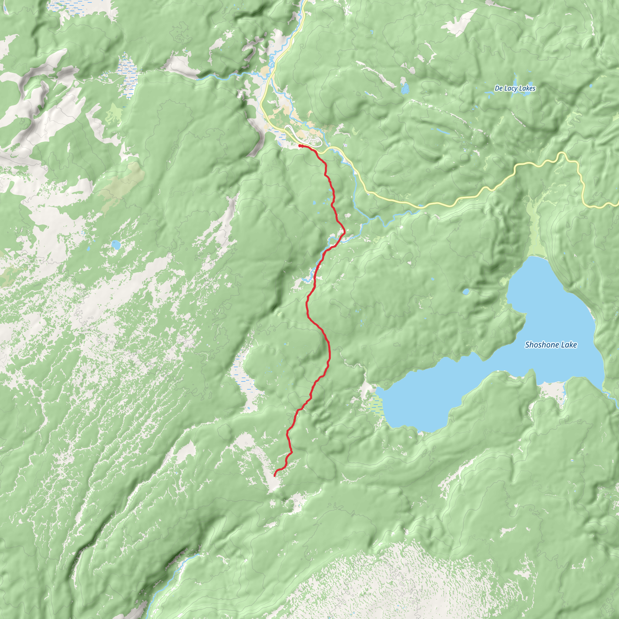 Douglas Knob Meadow via Continental Divide Trail mobile static map