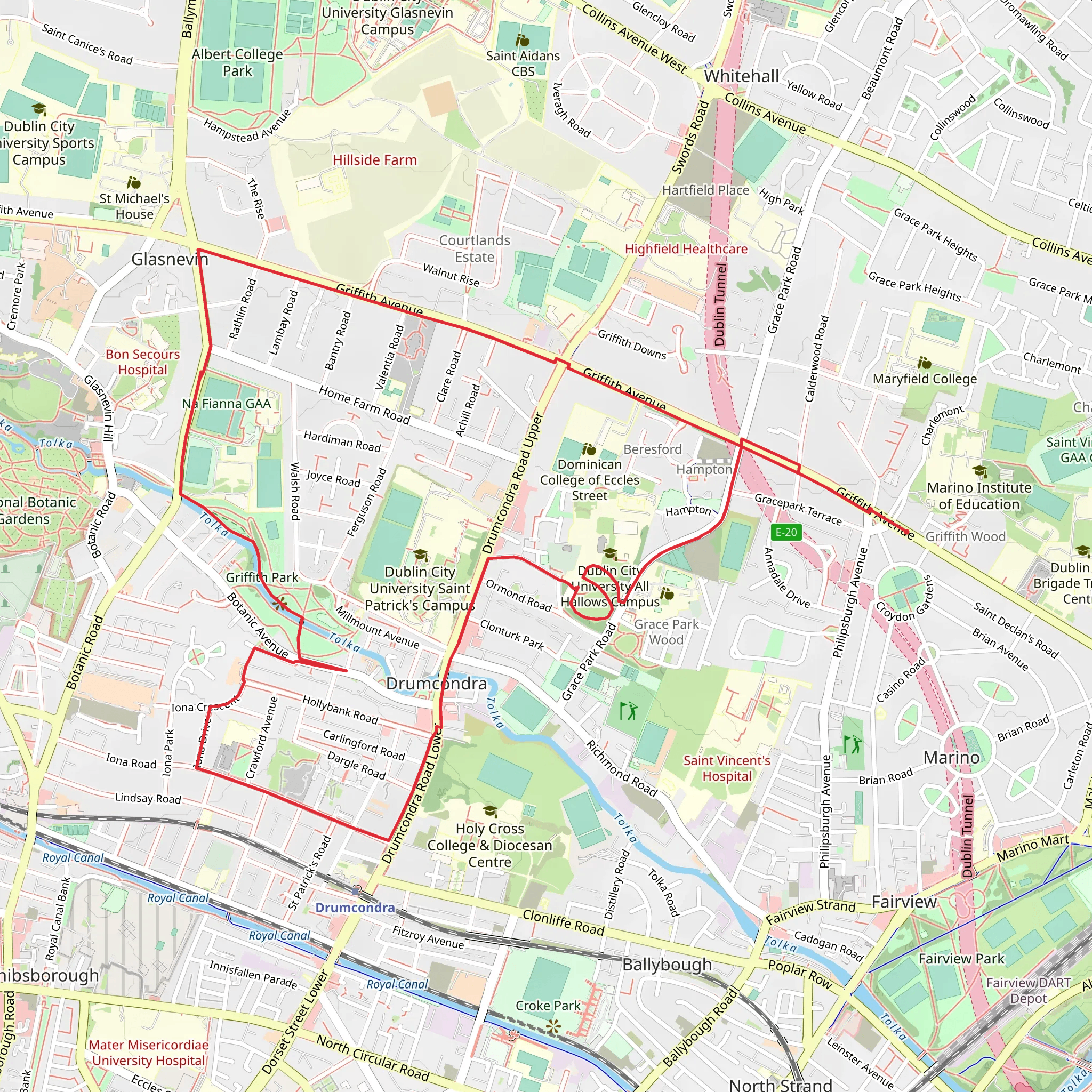 North Dublin Mini Trail mobile static map