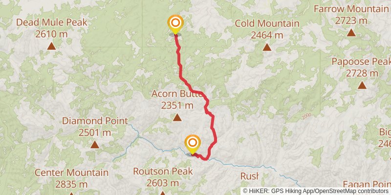 Ultra Pedestrian North Loop stage 49 Map