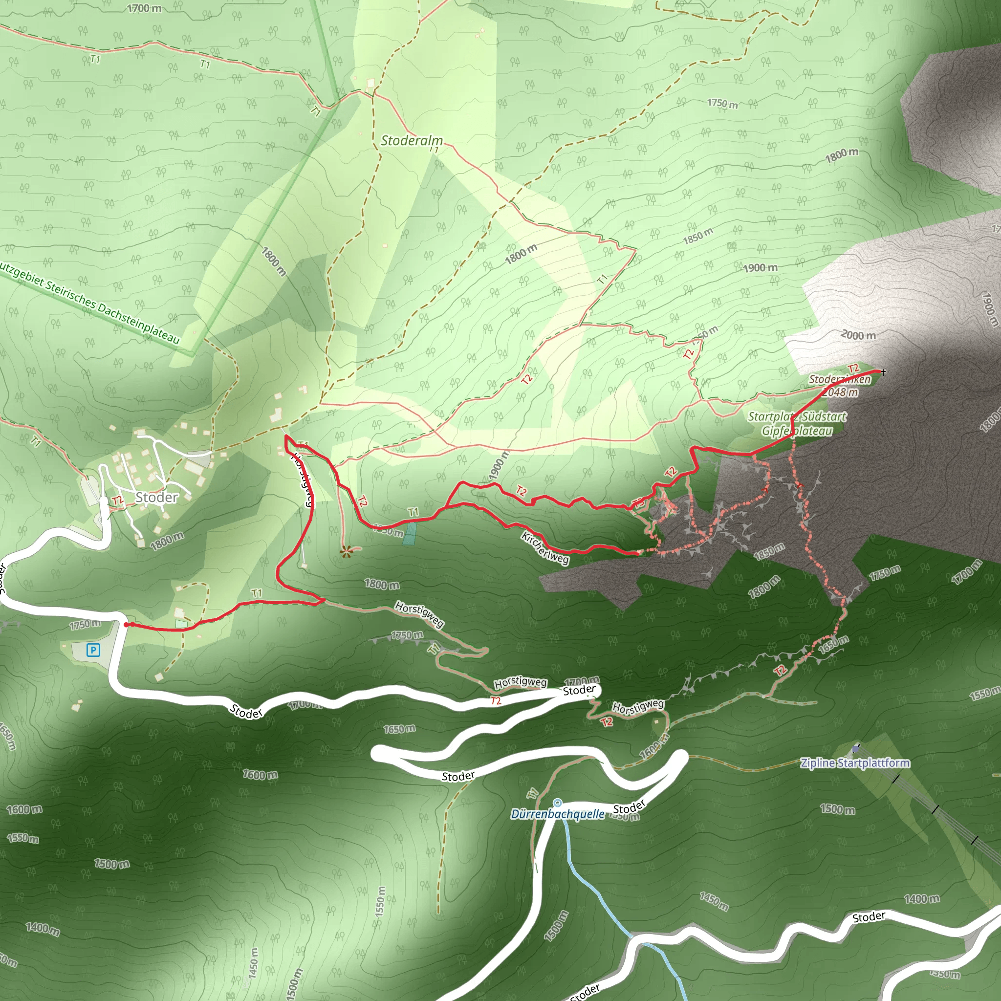 Friedenskircherl Chapel and Stoderzinken Hike mobile static map