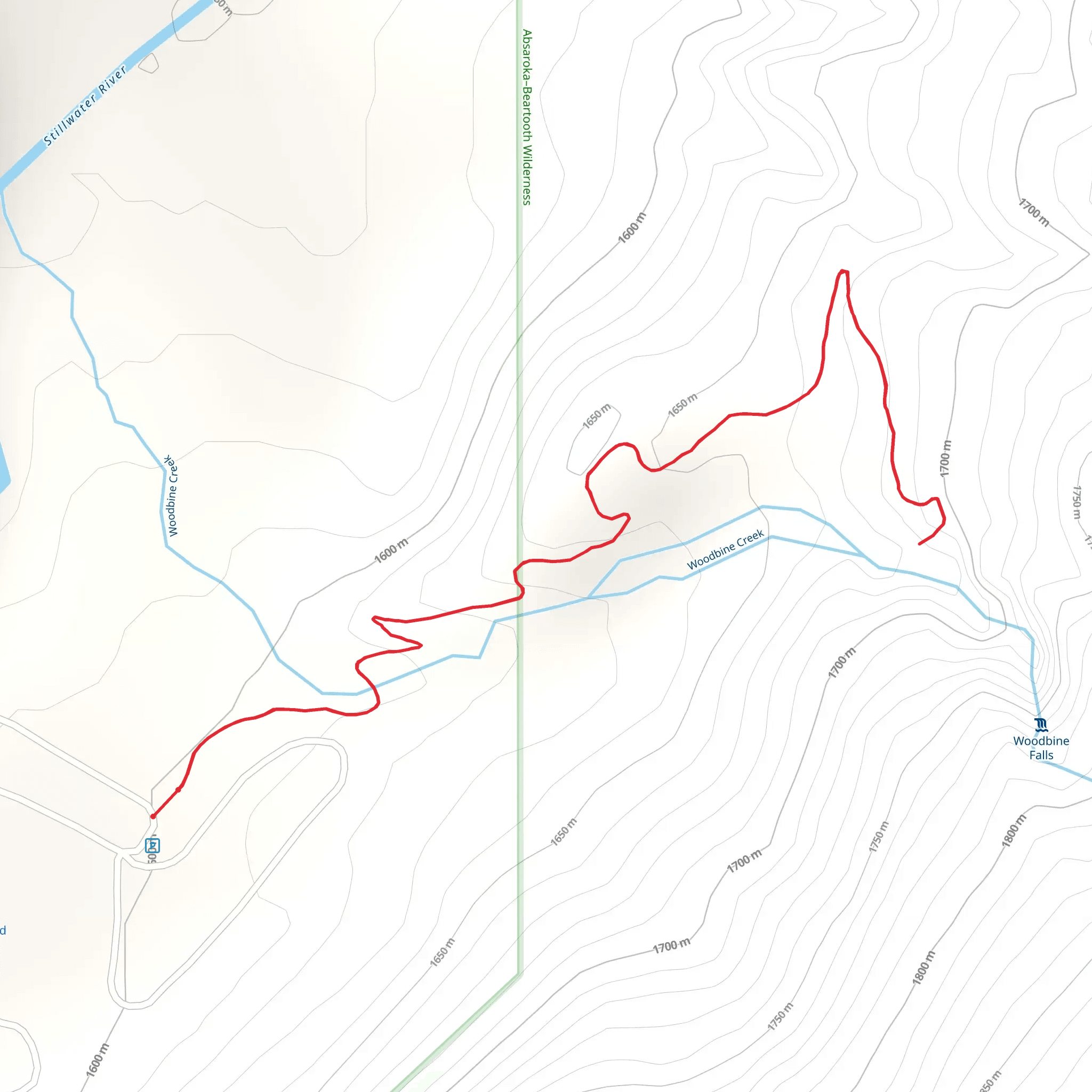 Woodbine Falls Trail mobile static map