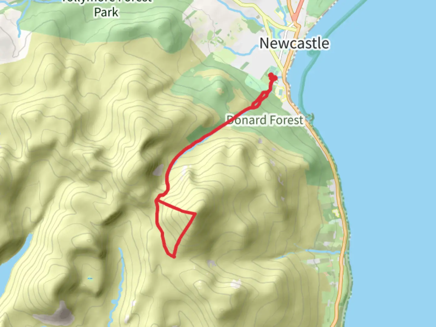 An image depicting the trail Slieve Donard and its surrounding area.