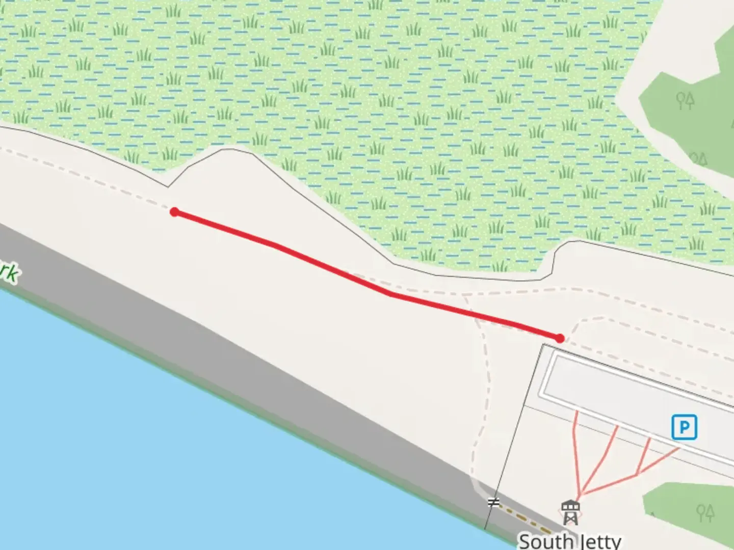 An image depicting the trail Fort Stevens State Park Lookout and its surrounding area.