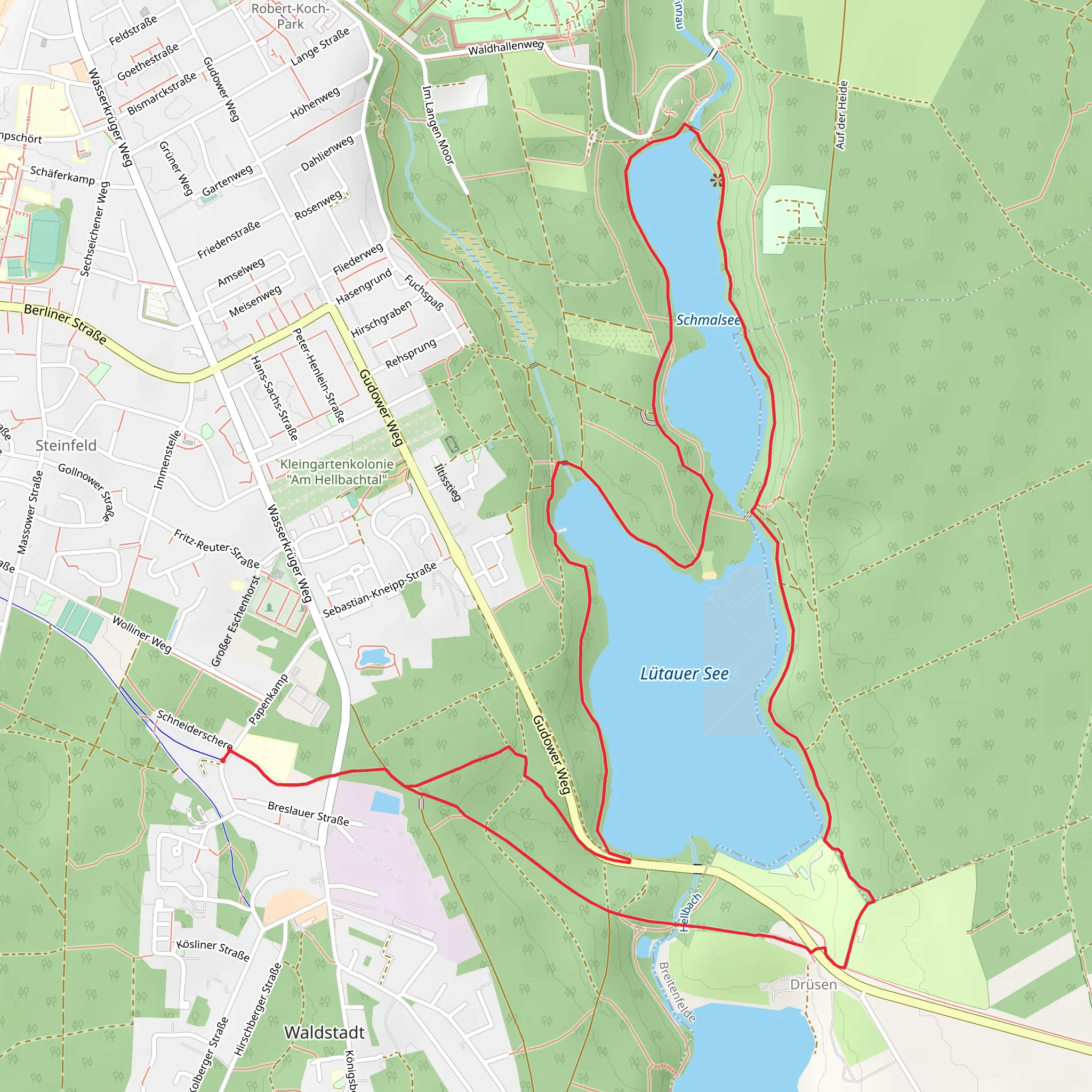 Lütauer See and Schmalsee Loop mobile static map