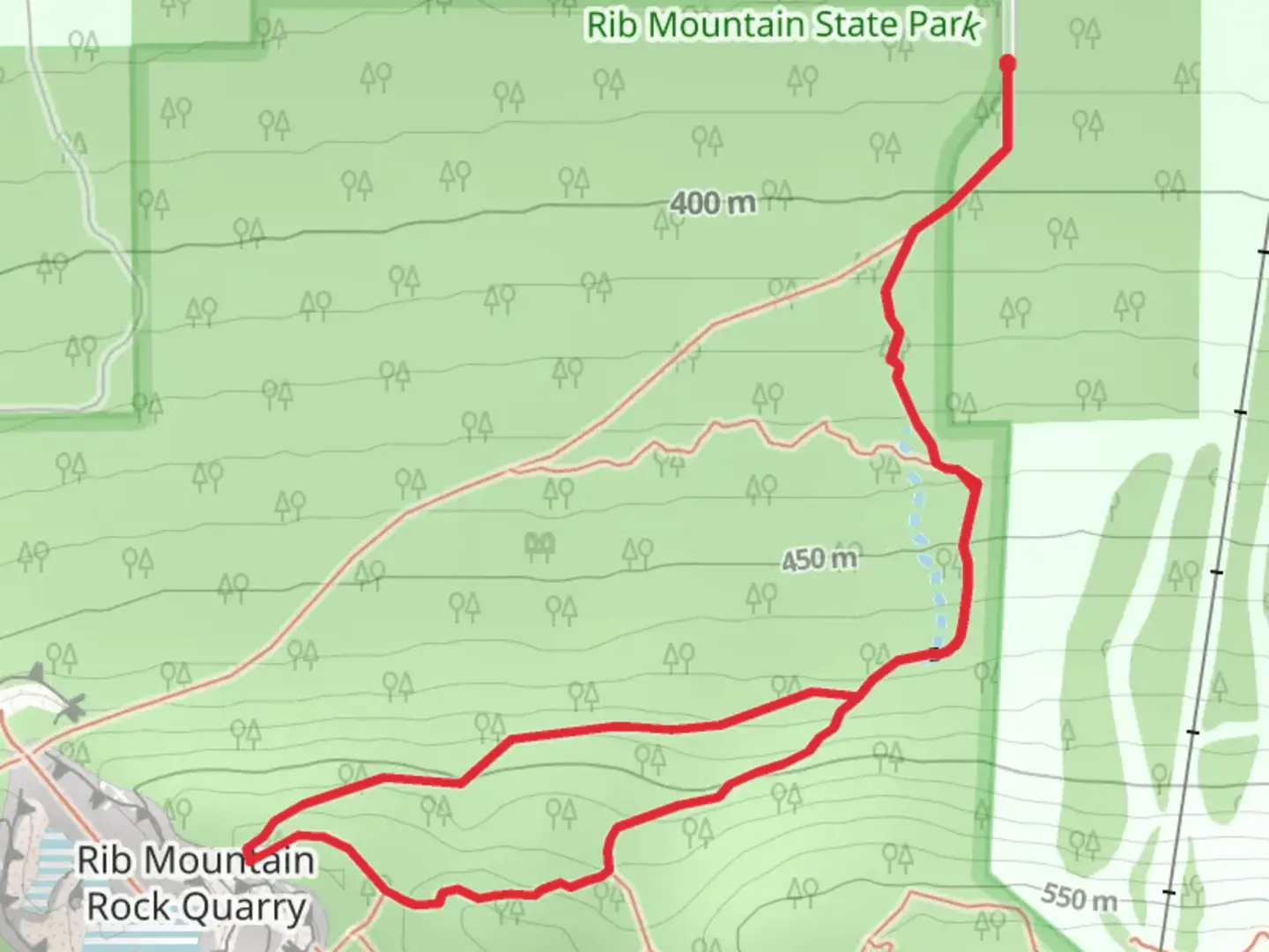 An image depicting the trail Homestead Loop Trail and its surrounding area.