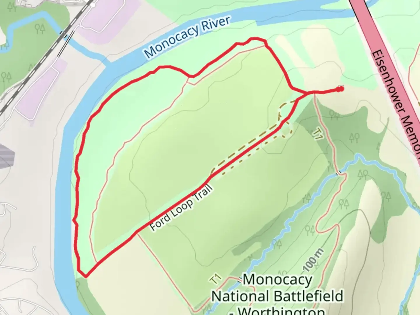 An image depicting the trail Ford Loop Trail and its surrounding area.