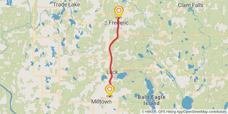 Gandy Dancer State Trail - South stage 2 Map