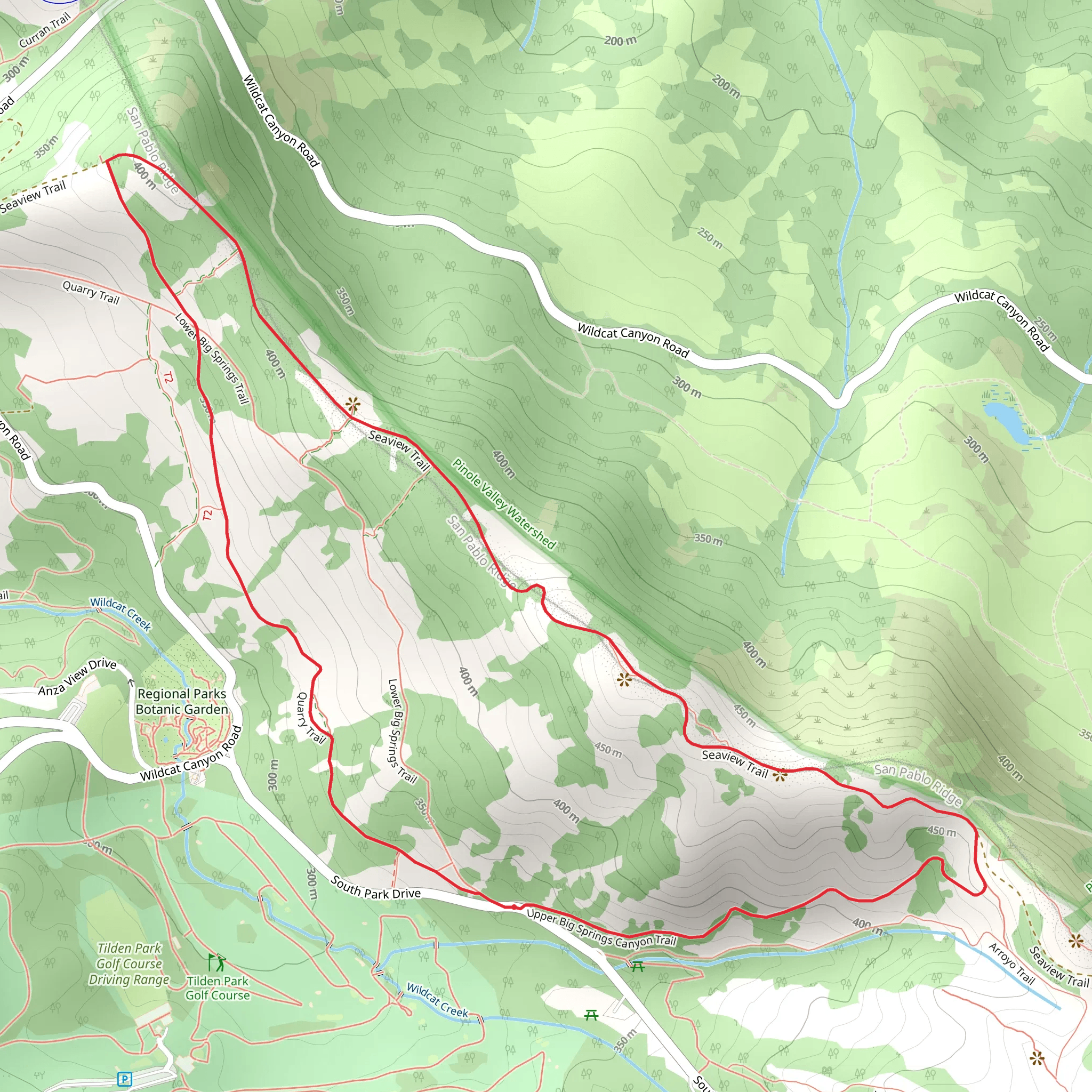 Seaview Trail and Quarry Trail Loop mobile static map