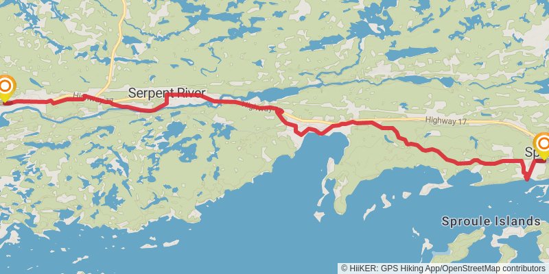 Waterfront Trail stage 120 Map