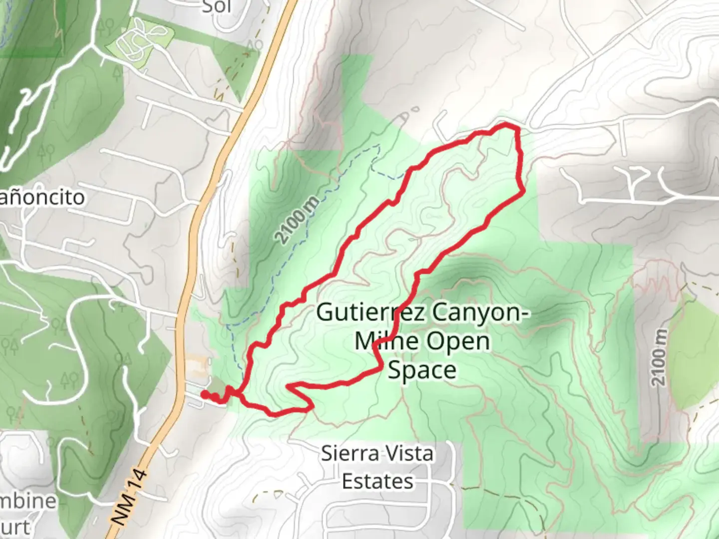 An image depicting the trail Wagon Trail and Chaparral Loop Trail and its surrounding area.