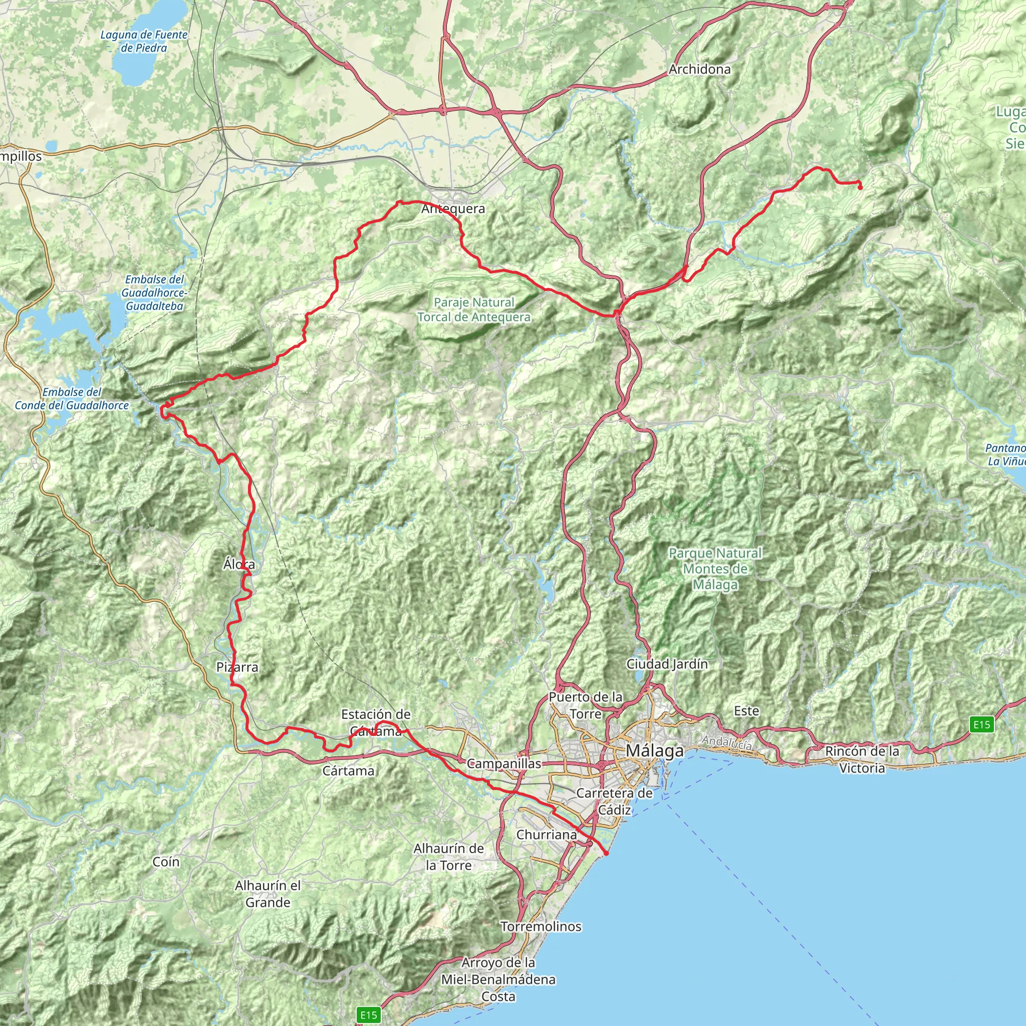 GR 248 Gran Senda del Guadalhorce mobile static map