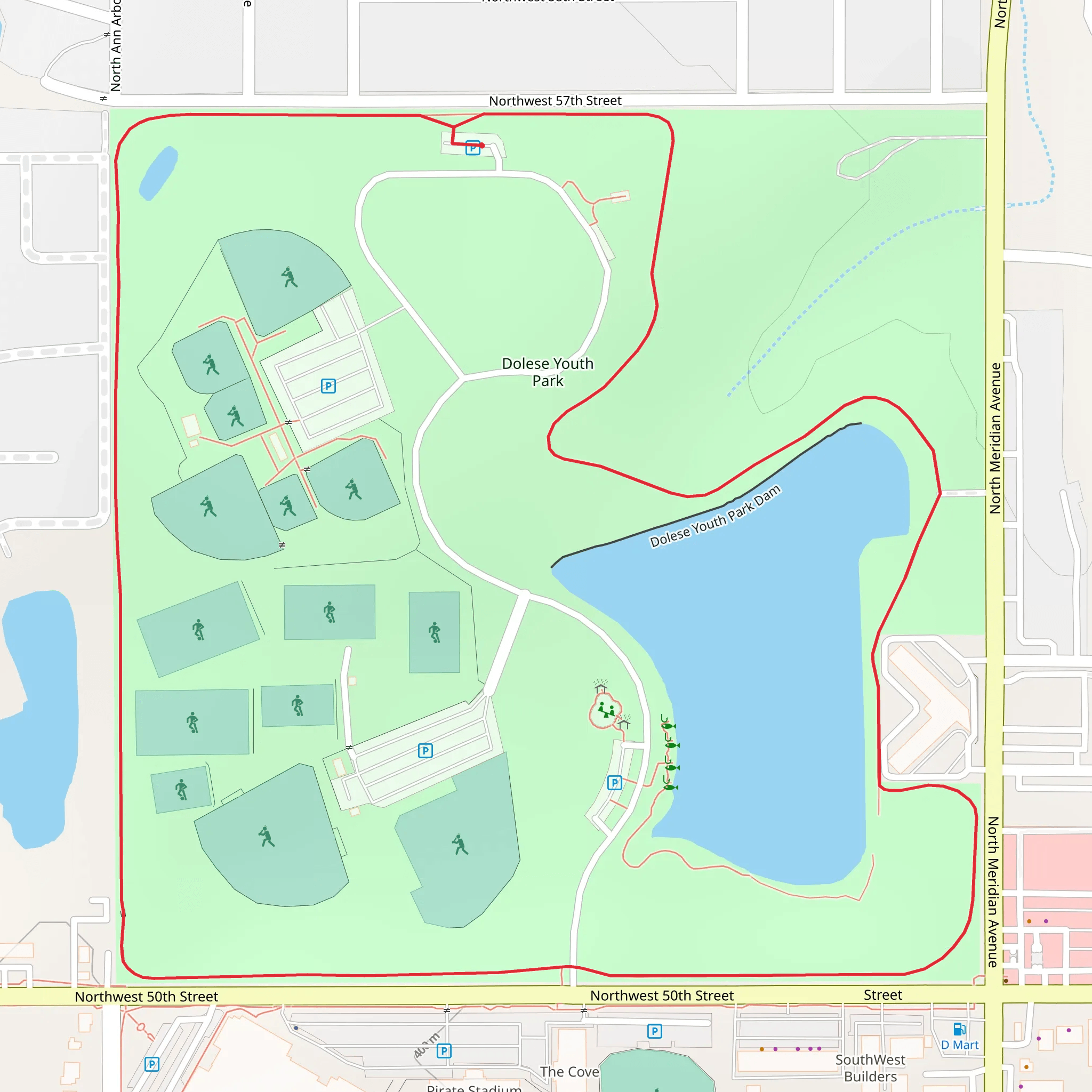 Dolese Youth Park Loop mobile static map