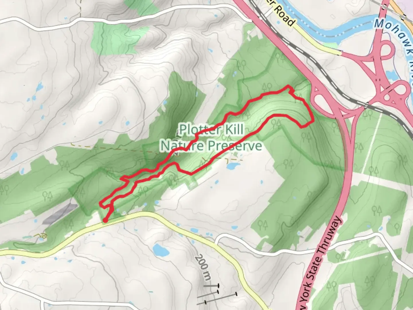 An image depicting the trail North rim Trail - Red Loop and its surrounding area.