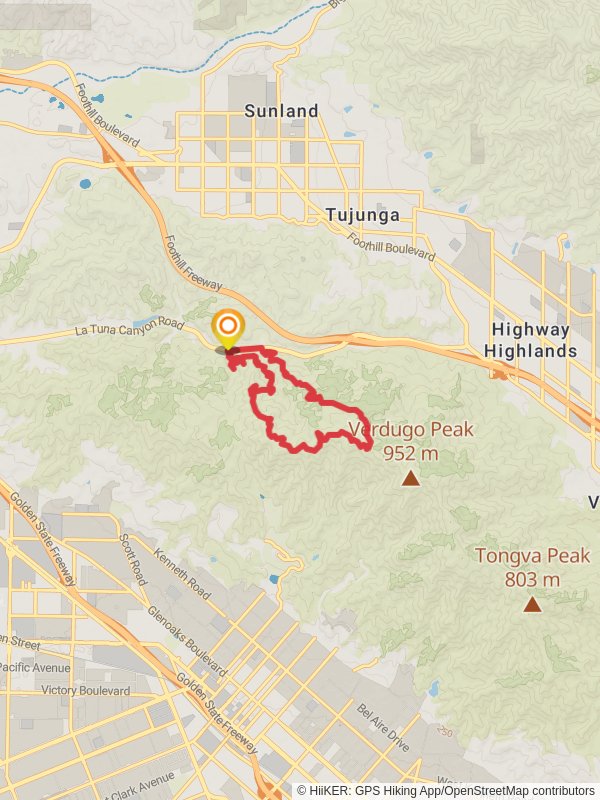 La Tuna Canyon Loop Trail Los Angeles County California