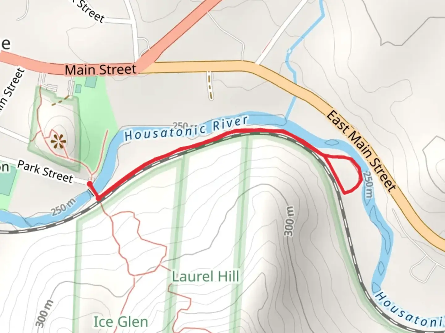 An image depicting the trail Housatonic River and its surrounding area.
