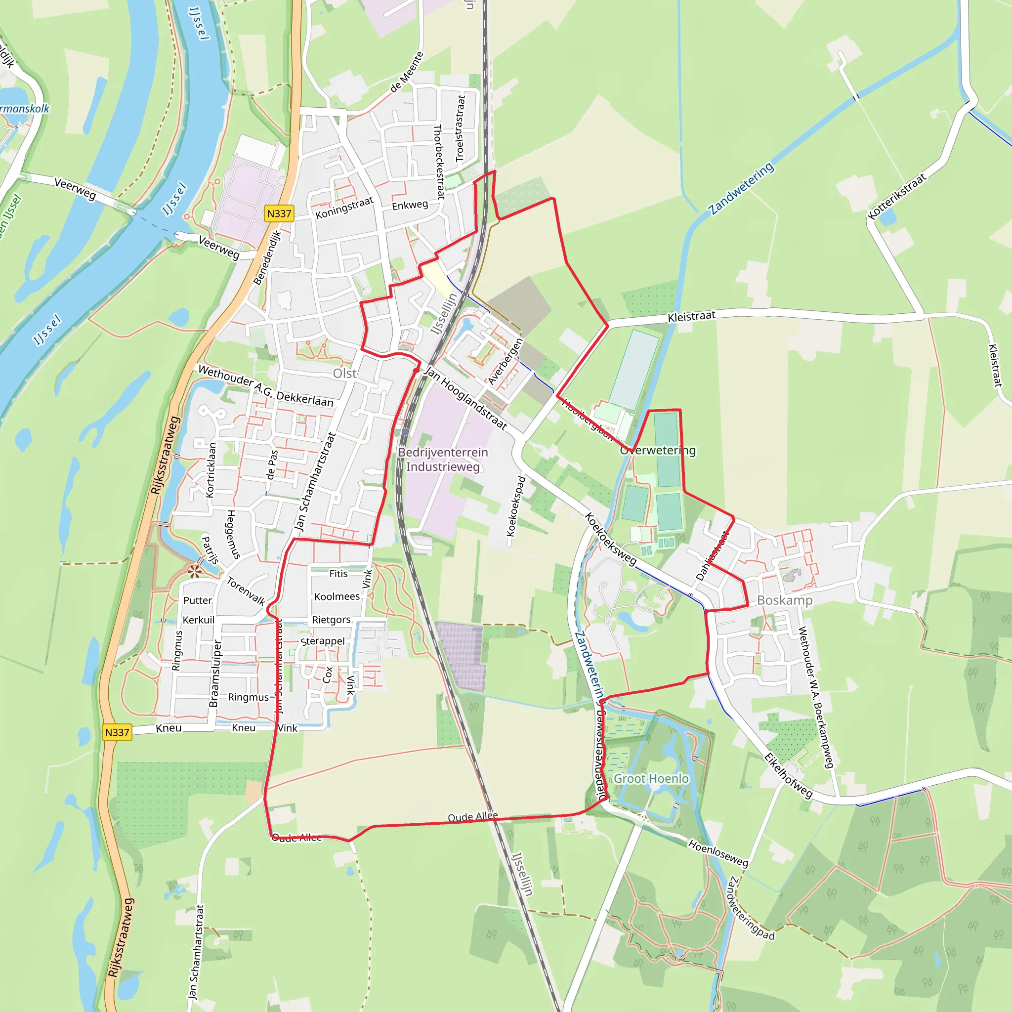 Sallandpad and Hanzestedenpad Loop mobile static map