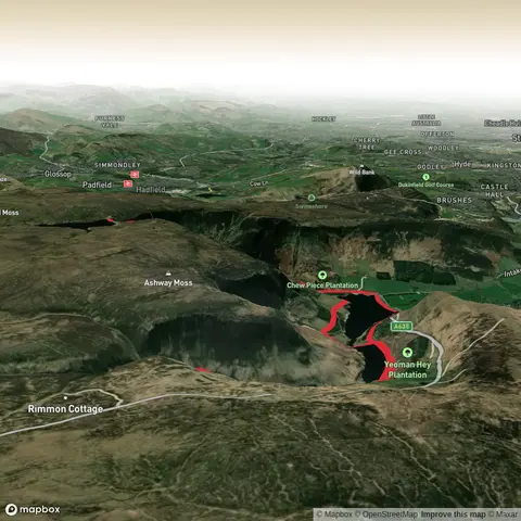 Dovestones, Greenfield Reservoir and Chew Reservoir