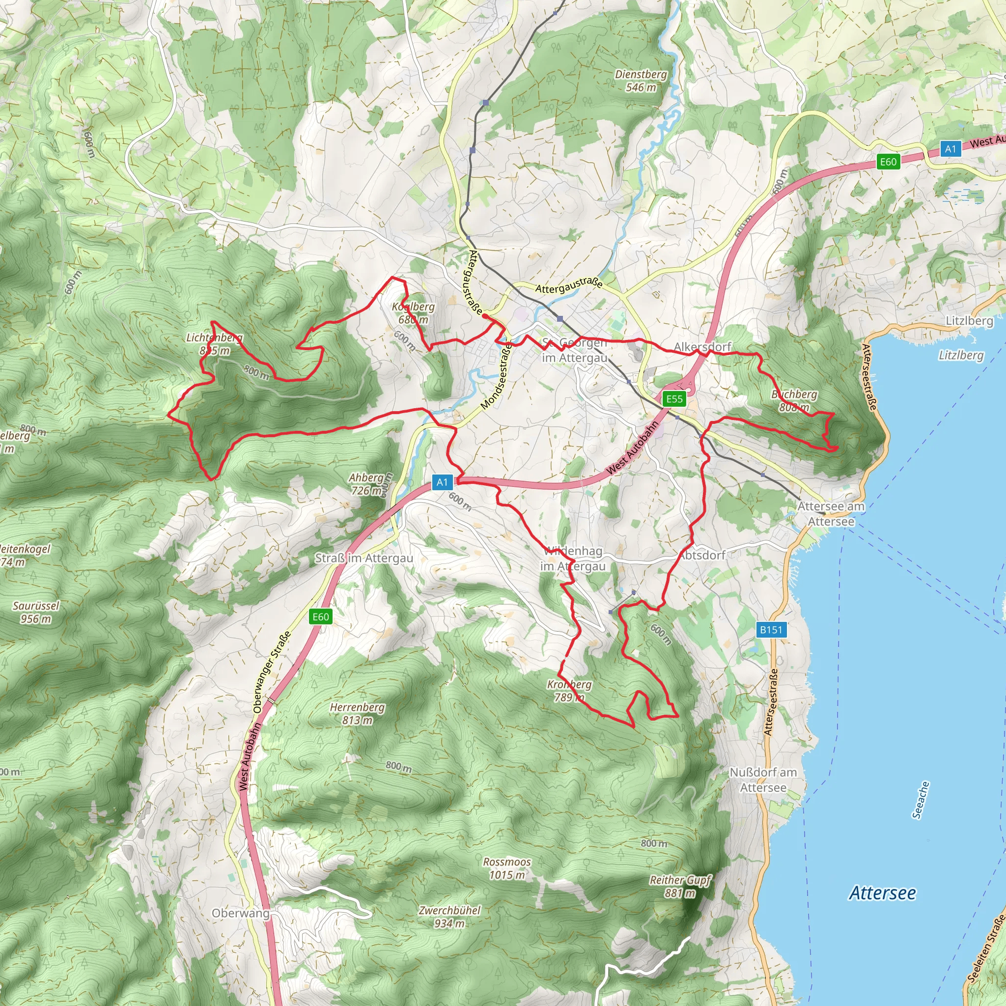 Attergauer 4 Hill Tour mobile static map