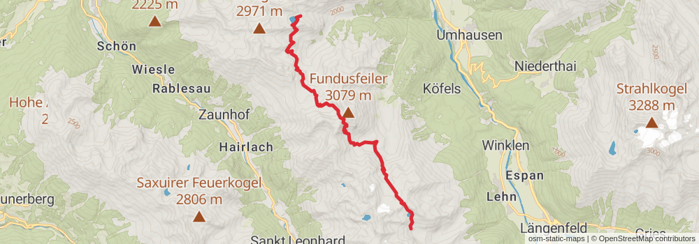 Ötztal Trek stage 16 Map