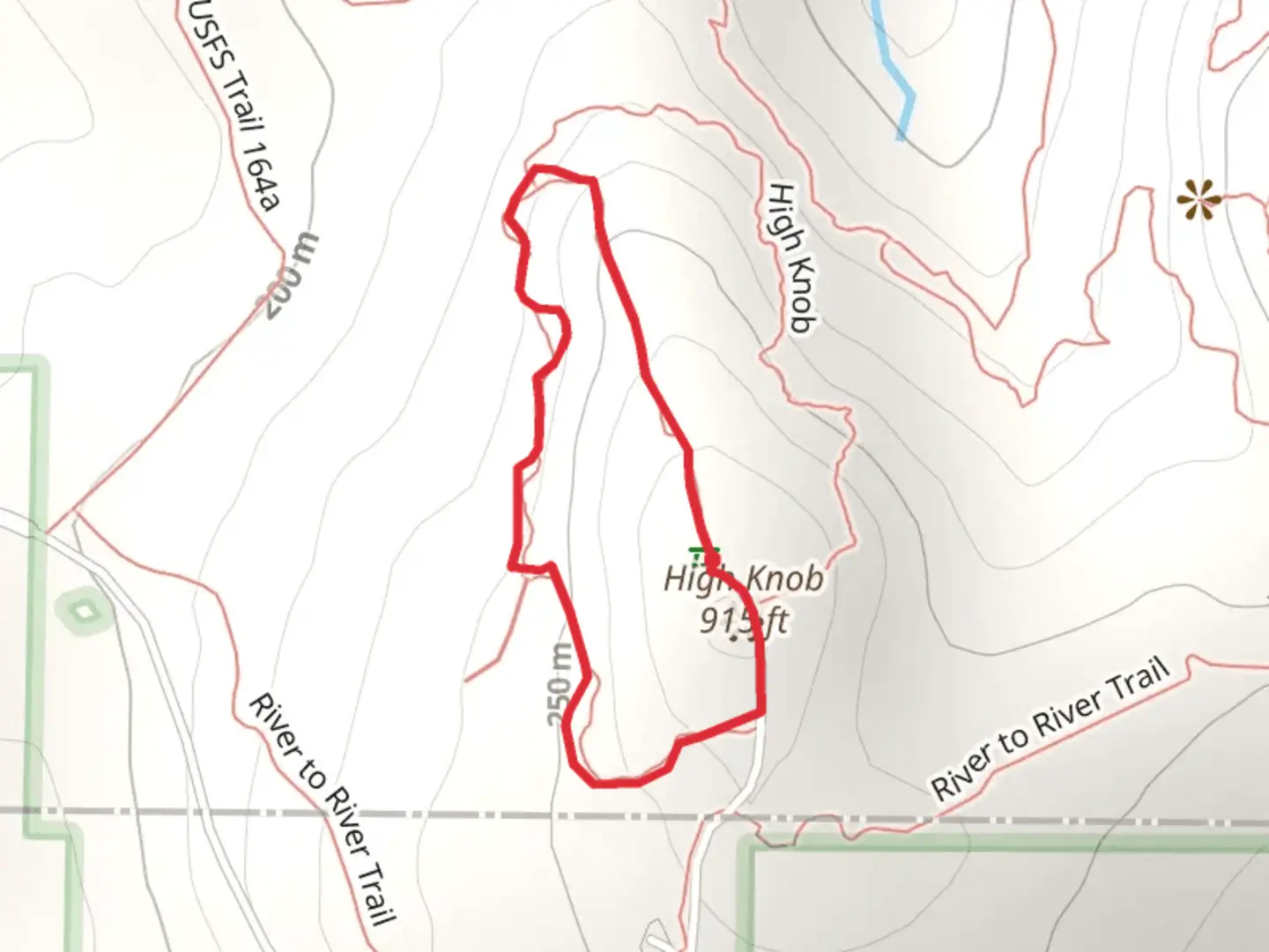 An image depicting the trail High Knob Loop and its surrounding area.