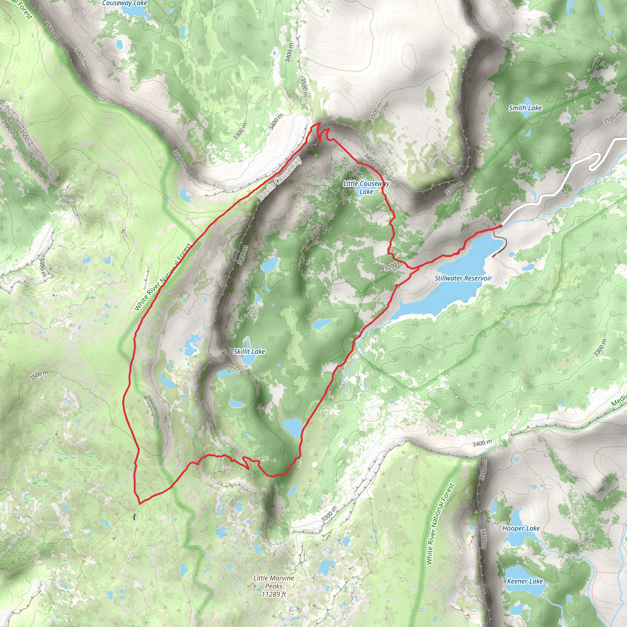 Devils Causeway Loop Trail mobile static map