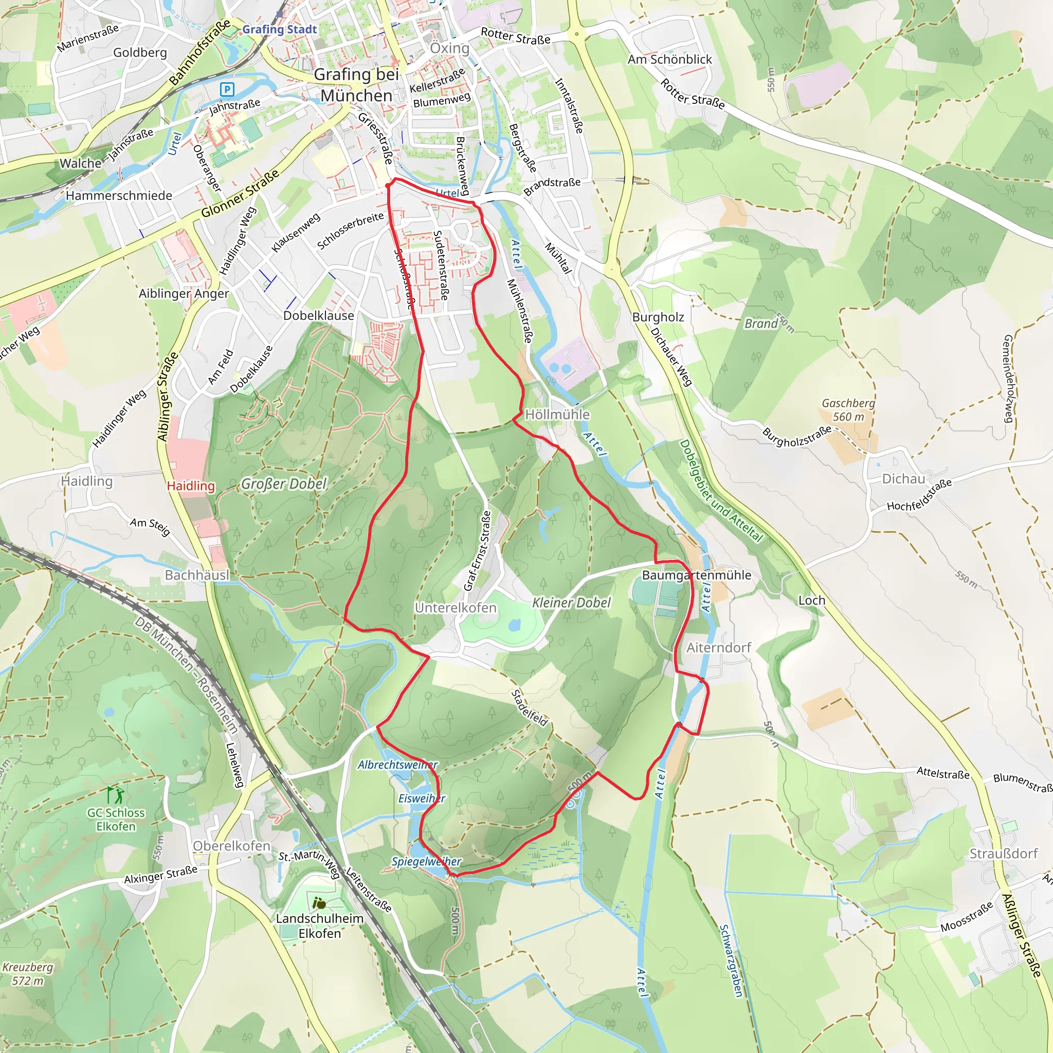 Eisweiher and Spiegelweiher Loop mobile static map