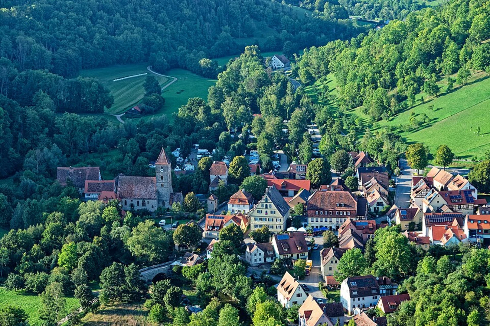 An image depicting the trail Detwang and Steinbach Loop and its surrounding area.