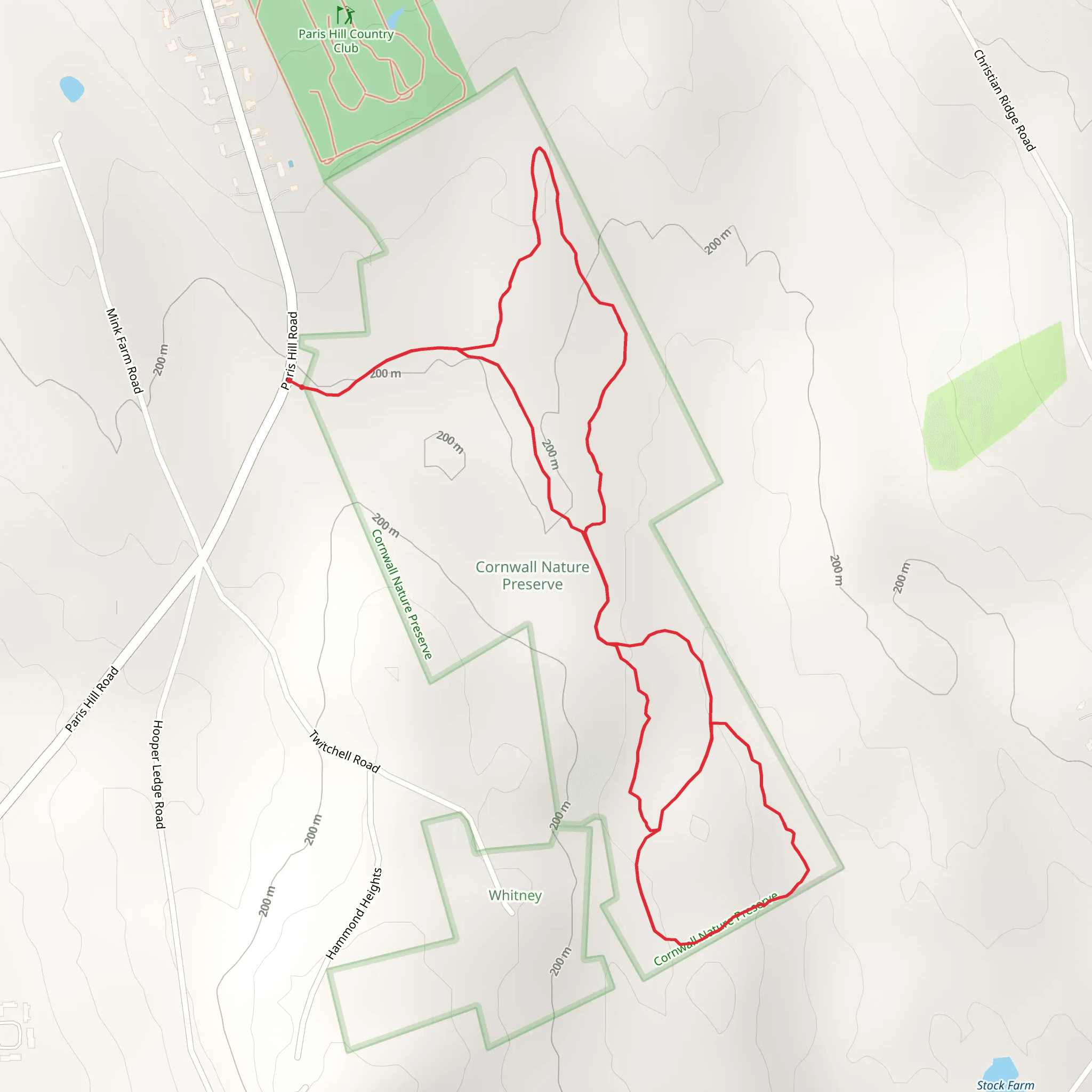 Paris Hill Road Loop mobile static map