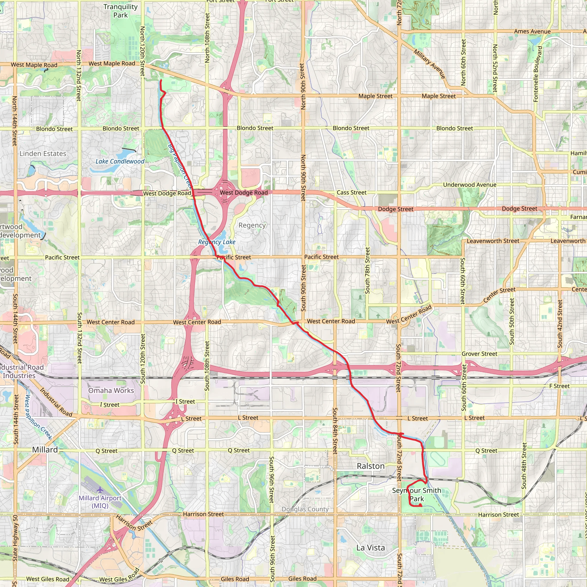 Big Papio Trail mobile static map