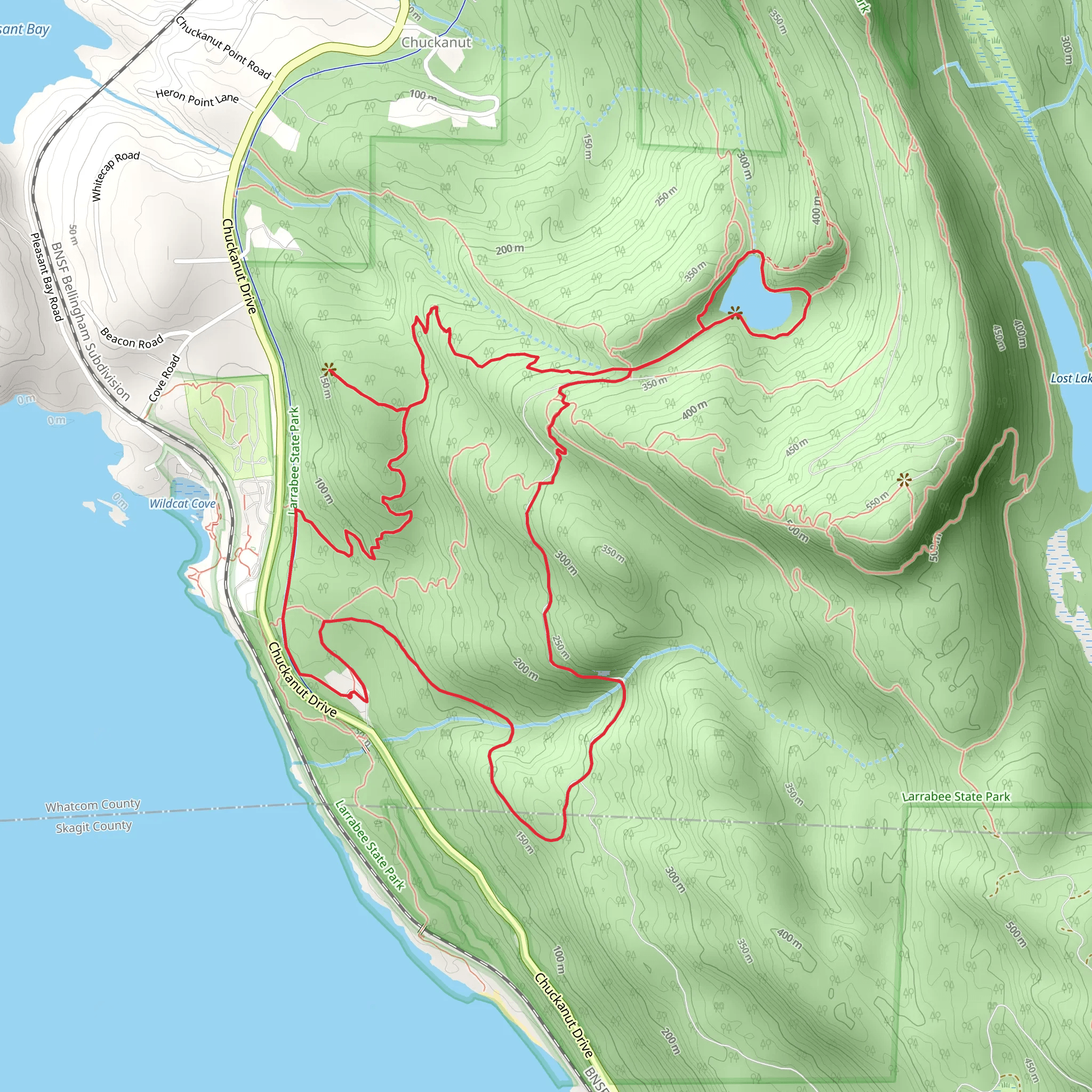 Fragrance Lake Loop Trail mobile static map