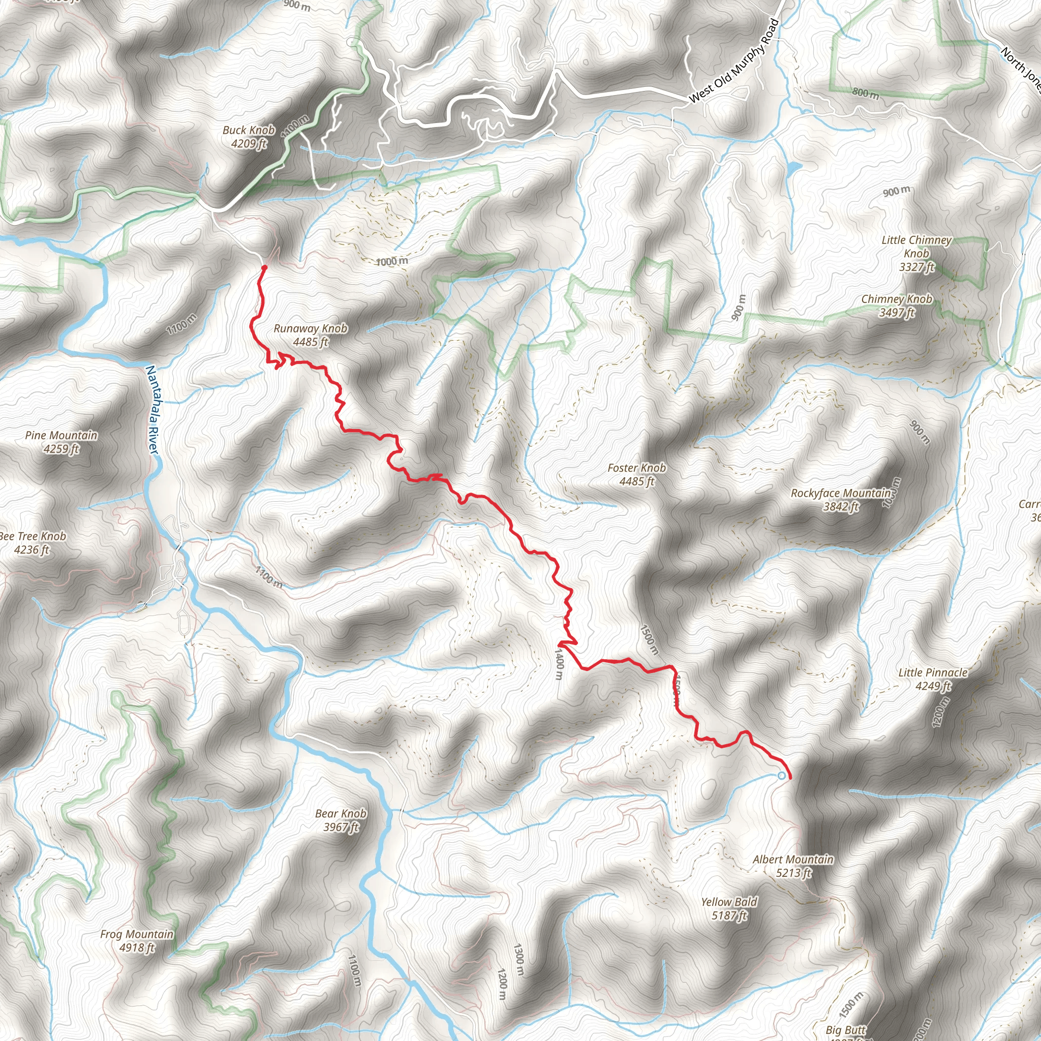 Pinnacle Mountain via Appalachian Trail mobile static map