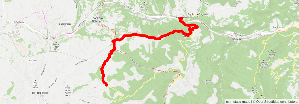 Aguilar de Segarra Trail PR C 74 stage 2 Map