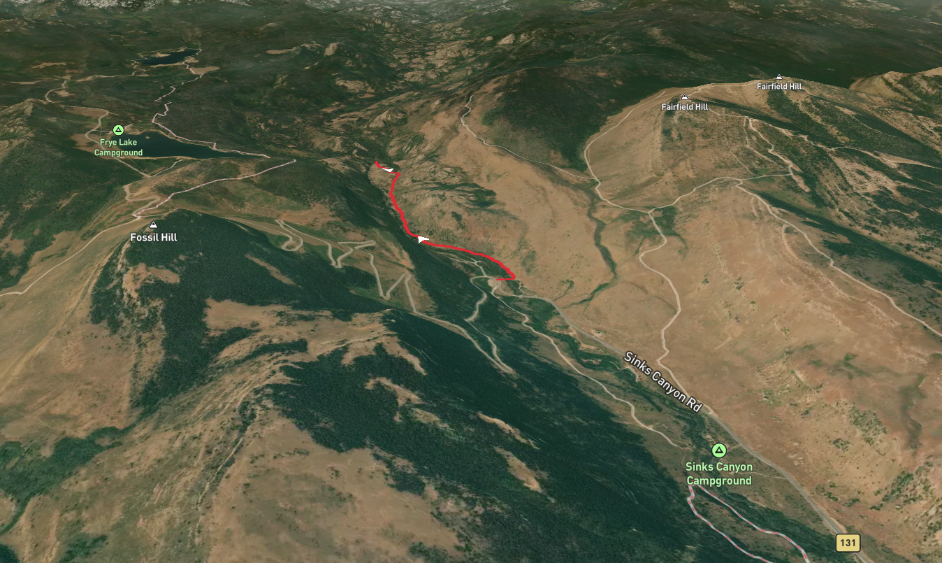 Popo Agie Falls via Middle Fork Trail