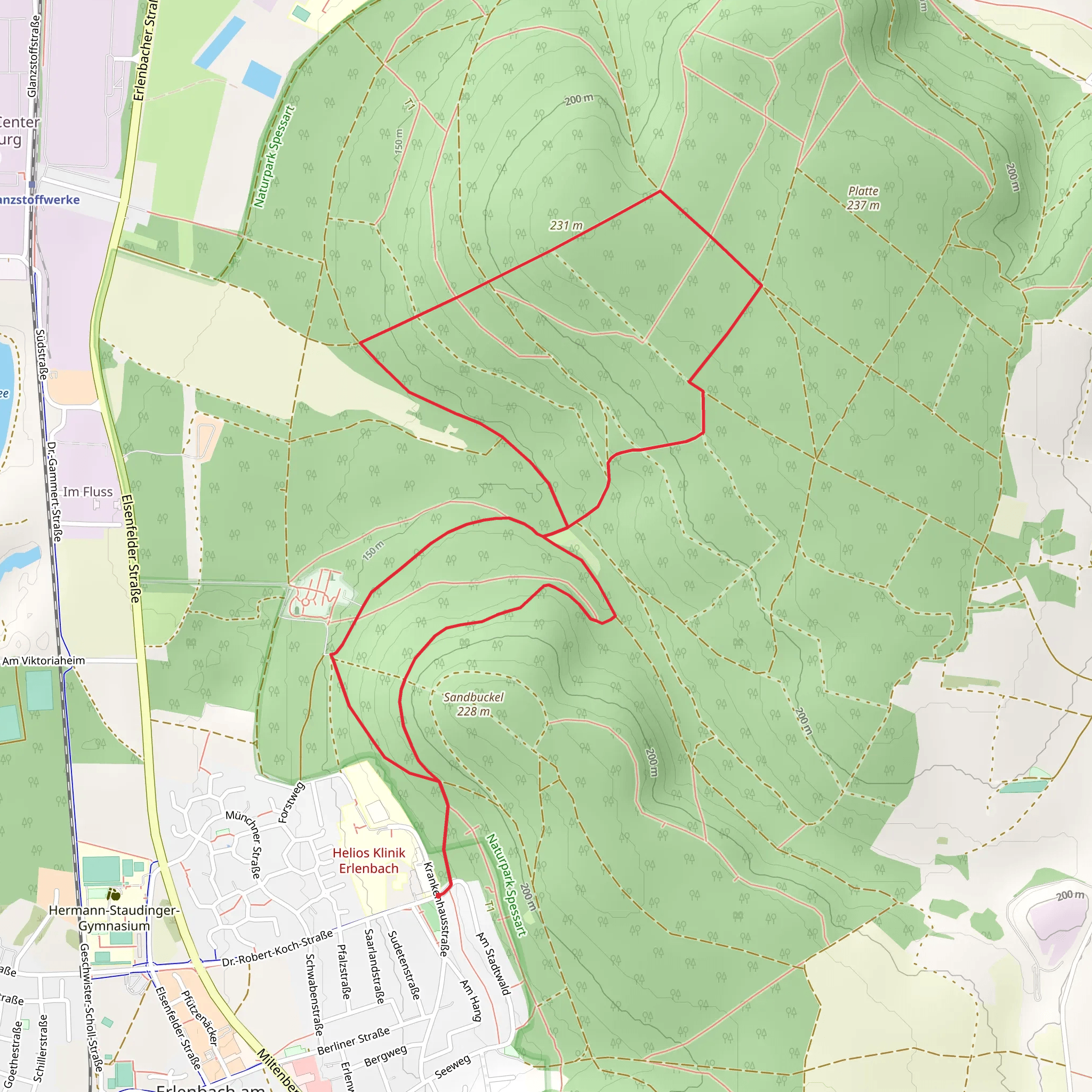 Forstwald Short Loop mobile static map