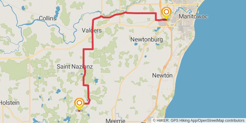Ice Age National Scenic Trail stage 78 Map