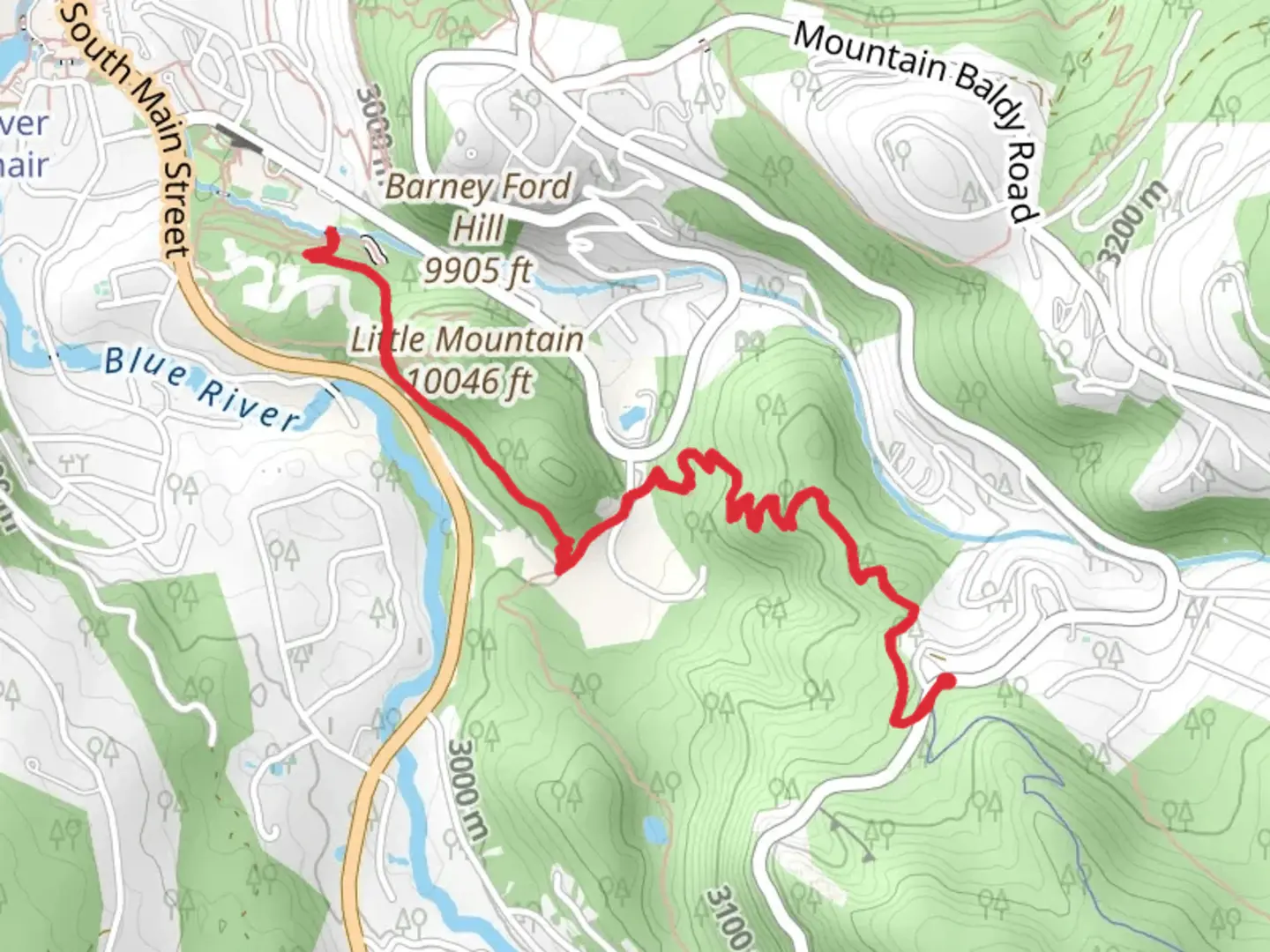 An image depicting the trail Illinois Creek and Aspen Alley Trail and its surrounding area.