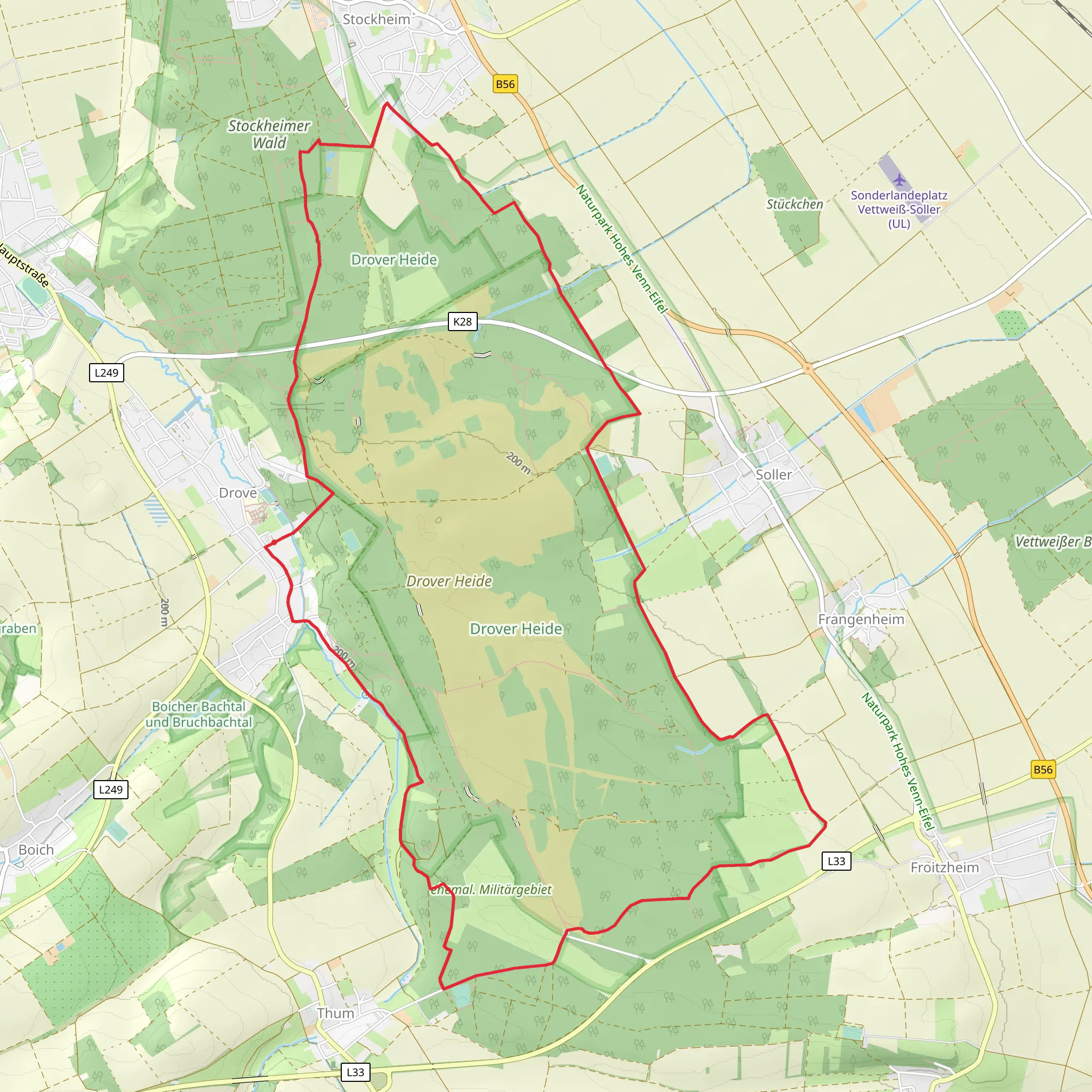 Drover Heide Loop mobile static map