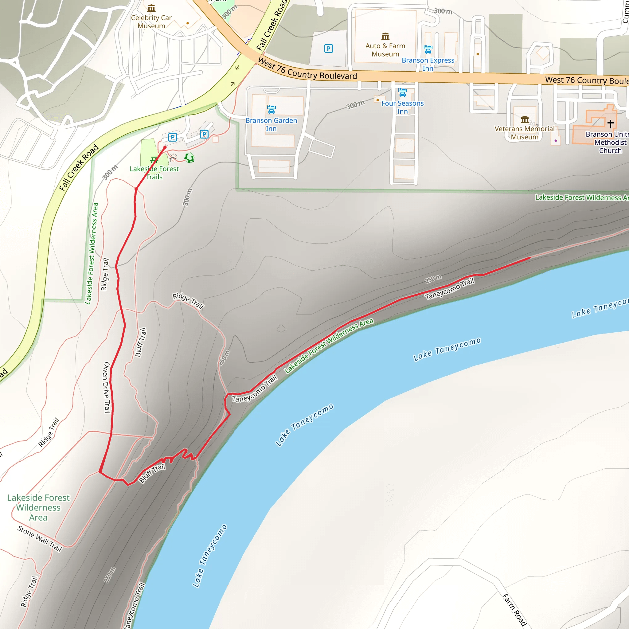 Table Rock Lake mobile static map