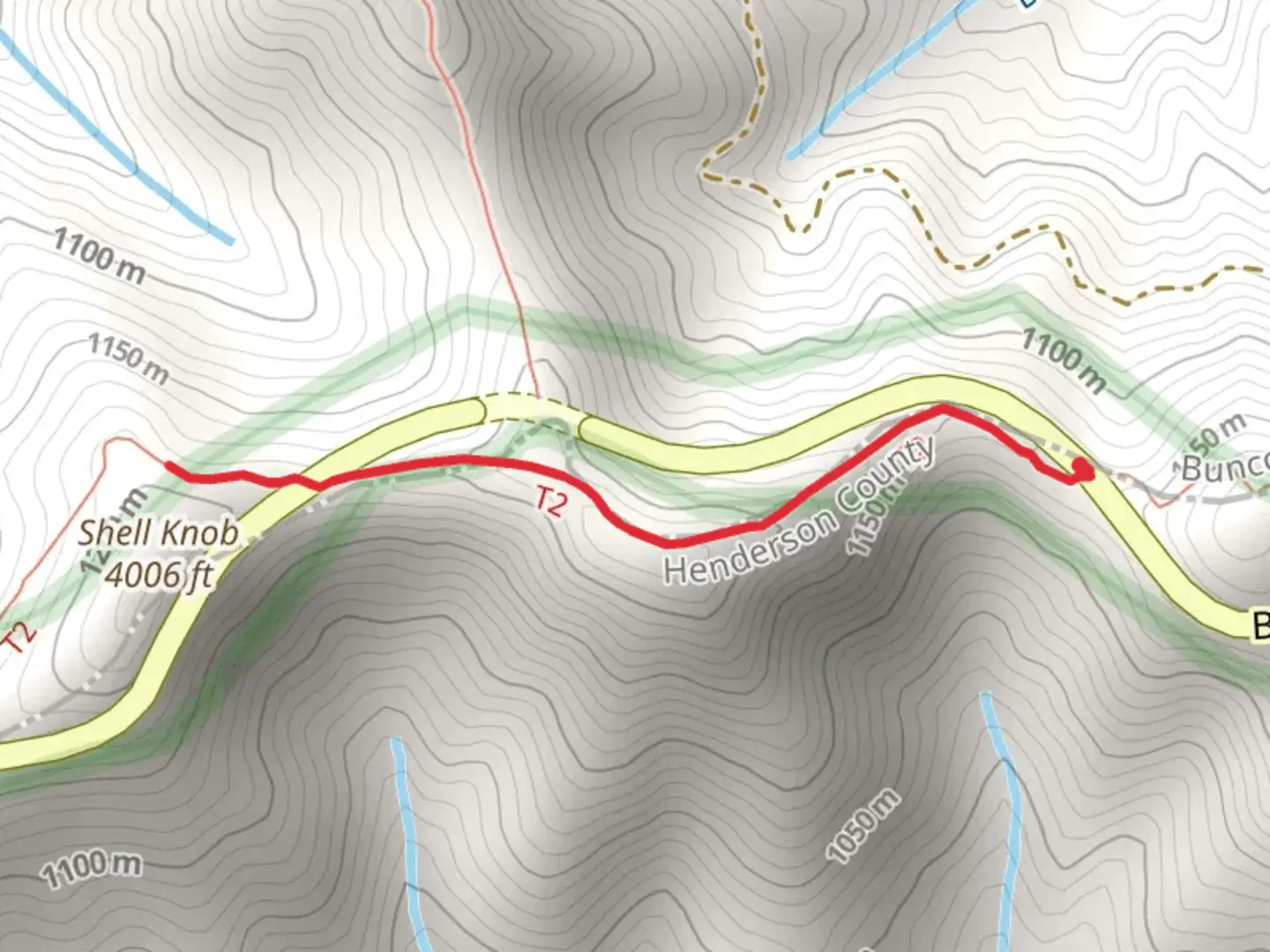An image depicting the trail Fork Mountain via Shut-In Trail and its surrounding area.
