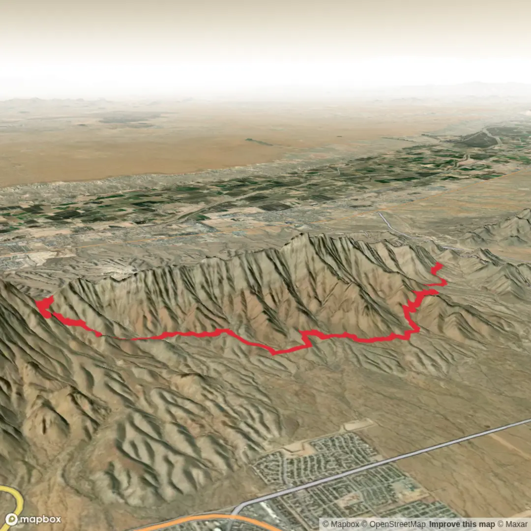 An image depicting the trail North Franklin Base Ring and its surrounding area.