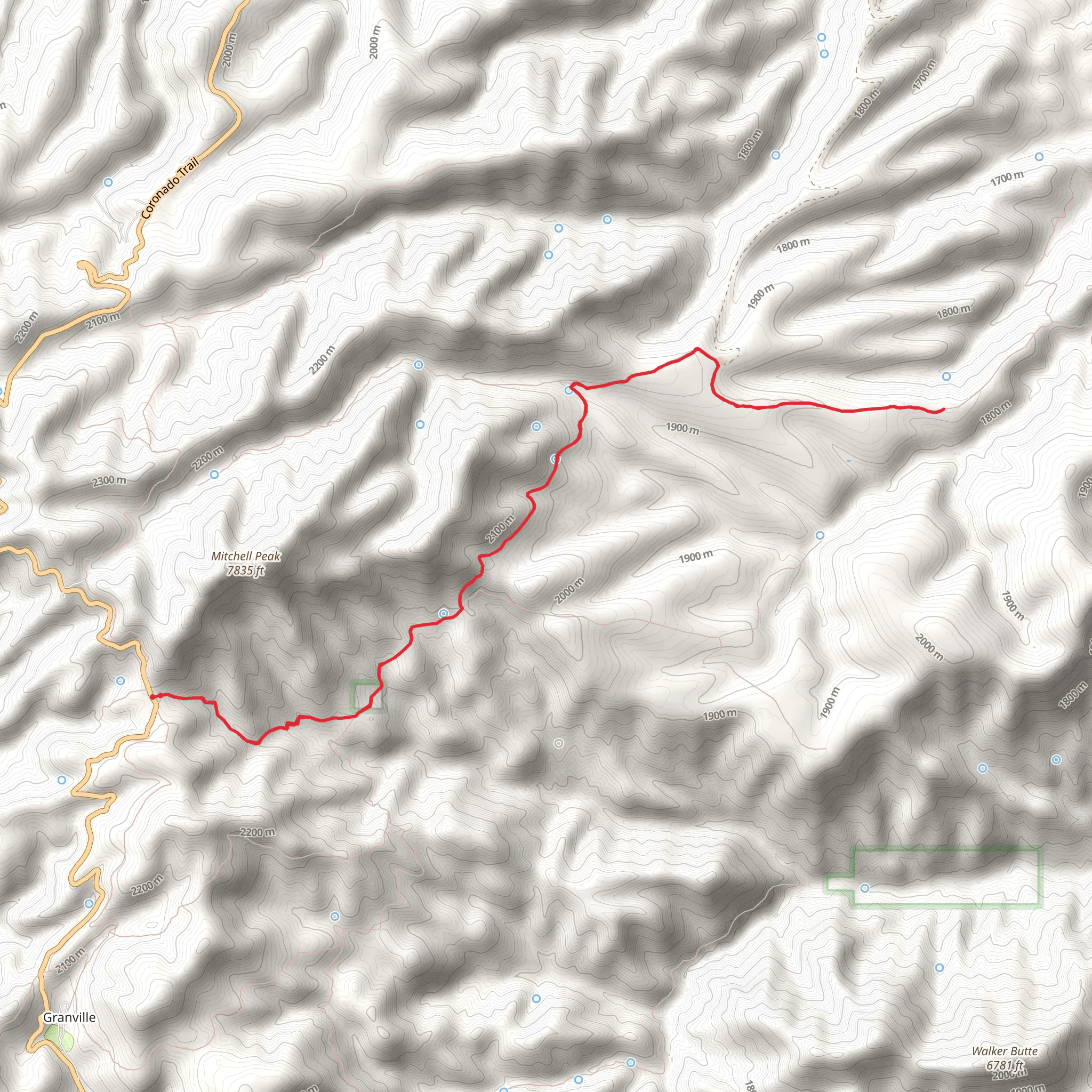 Yellowjacket Trail via HL Canyon Trail mobile static map